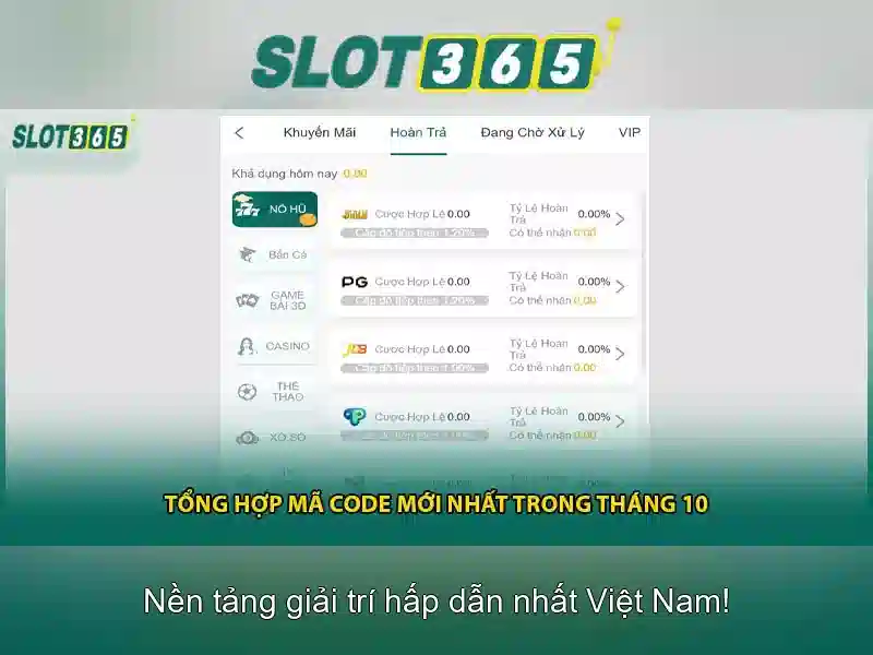 Chương Trình Rút Thưởng Slot365